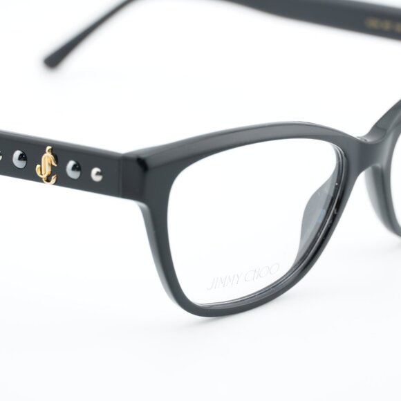 Jimmy Choo JC334 0807 00 Eyeglasses Black 54mm Cat Eye Frame - Picture 2 of 10